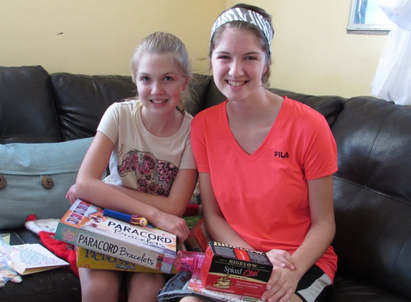 We were blessed by the gifts many prepared and mailed down!