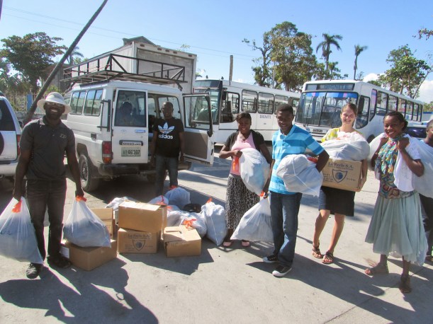 Arriving at the prison with everything!