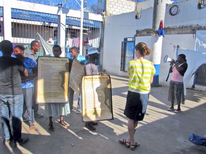 We had an opportunity to share the gospel in the men's prison. 